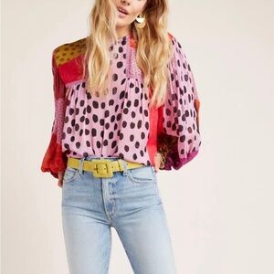 Bl-nk Miranda Peasant Blouse size M